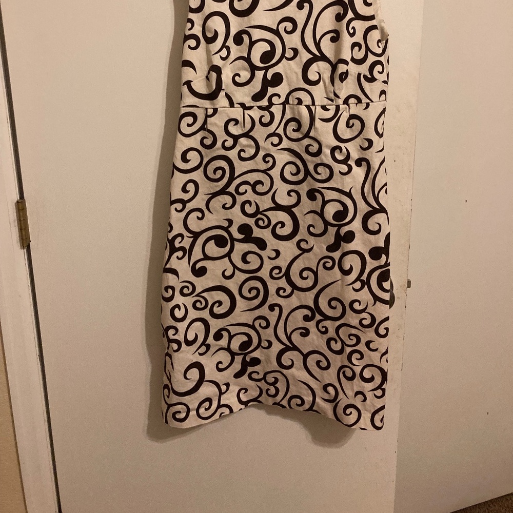 Autumn cream and brown dress